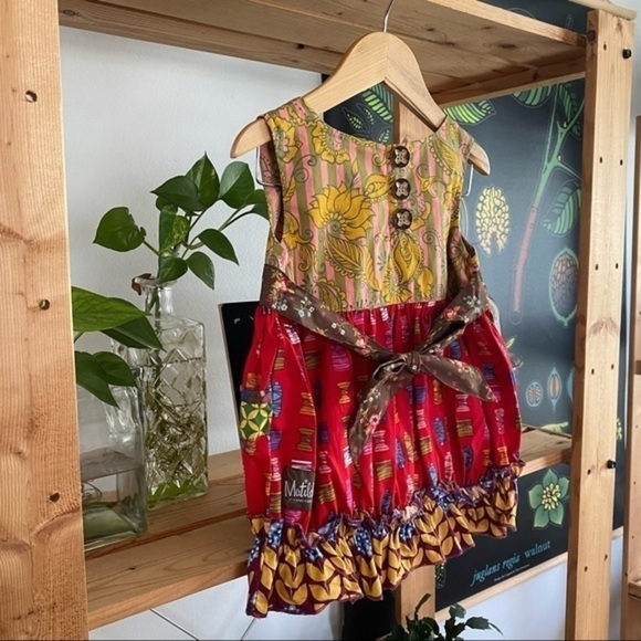 Matilda Jane Paint By Numbers Jester Red Shasta Bubble Top mixed floral print - Picture 14 of 16